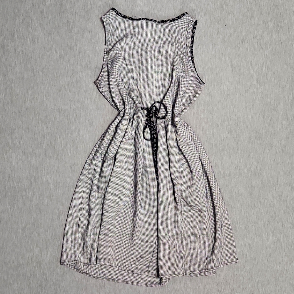 Vintage Dressing Clio Patchwork Houndstooth Black… - image 5